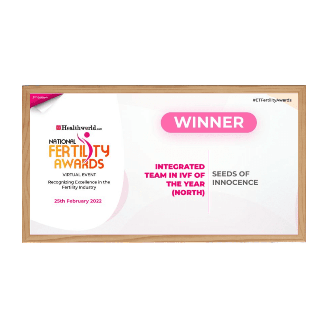 Integrated Team in IVF of the year North at National Fertility Awards